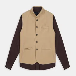 CHARCHIT Boys Solid Nehru Jacket with Shirt-49