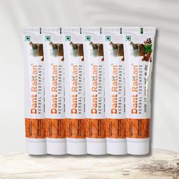 DANT RATTAN Set Of 6 Herbal Toothpaste With Lavang - 100 g Each-image-38