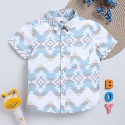 Happy Faces Kids Boys Printed Pure Cotton Casual Shirt-49