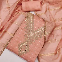 LeeliPeeri Designer Embroidered Unstitched Dress Material-image-96