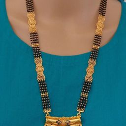 Ramdev Art Fashion Jwellery Brass Gold Plated Mangalsutra-image-99