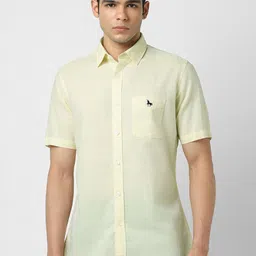 Van Heusen Sport Slim Fit Spread Collar Cotton Linen Casual Shirt-image-68