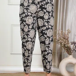 Aramya Floral Printed Straight-Fit Soft Cotton Mid-Rise Trousers-picture-16
