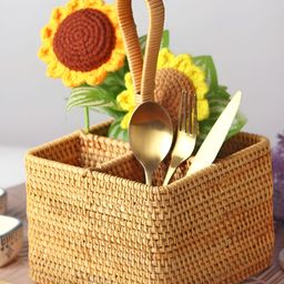 HABERE INDIA Brown Reusable Multi-Utility Bamboo Organiser-30