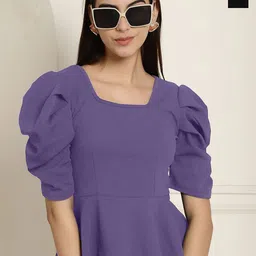 Metronaut Women Pack Of 2 Puff Sleeve Peplum Top-picture-10