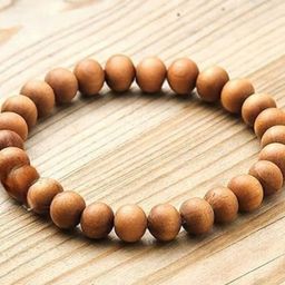 The Roadster Lifestyle Co Natural Sandalwood Beaded Stretchable Bracelet-image-10