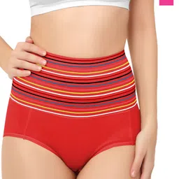 Bella Voste Pack Of 2 Striped High Waist Tucker Tummy Shapewear-image-34