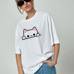 WOBE Women Graphic Printed Round Neck Pure Cotton T-shirt-image-101