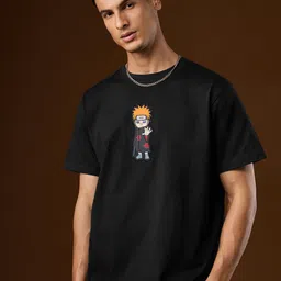 The Souled Store Men Naruto Graphic Printed Round Neck Pure Cotton T-shirt-image-82