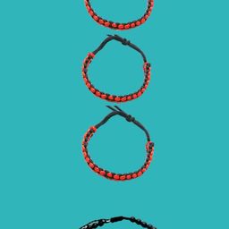 Dynamic Retail Global Set of 4 Men Stainless Steel Wraparound Bracelet-image-5