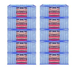 AMAK INC Blue Fabric Multi-Utility Wardrobe Organisers-picture-46