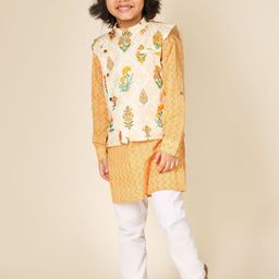 LIL PITAARA Boys Printed Regular Pure Cotton Kurta with Pyjamas-image-64