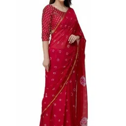 THE FASHION ATTIRE Ethnic Motifs Bandhani Printed Saree-picture-21