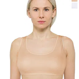 INDIROCKS Pack Of 2 Cotton Non Padded Non-Wired Full Coverge Workout Sport Bra-15