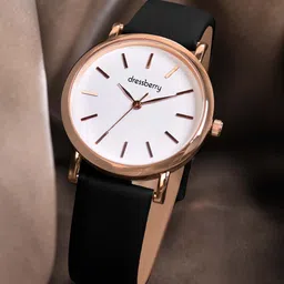 DressBerry Women Dial & Leather Straps Analogue Watch HOBDB-289-BK-42