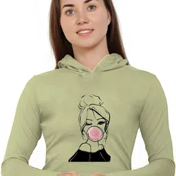 Kasendra Women Graphic Printed Hooded T-shirt-picture-16