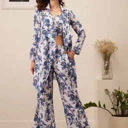 BAESD Round Neck Printed Top with Trousers & Shrug-picture-11