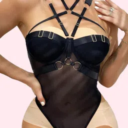 FIMBUL Net Halter Neck Baby Doll-picture-17