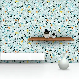 ArtzFolio Printed UV-Resistant Anti-Bacterial Terrazzo Flooring Cool Colors Peel & Stick Wallpaper-image-61