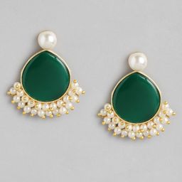 Anouk Gold Plated Beaded Teardrop Shaped Drop Earrings image 3