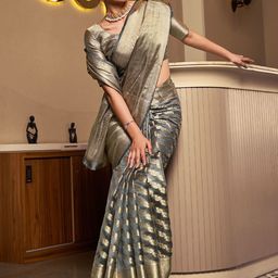 Mitera Woven Design Zari Organza Banarasi Saree-57