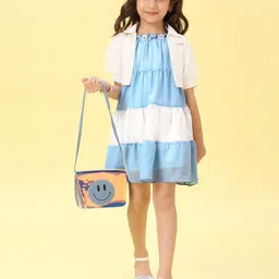 Macwin Colourblocked Georgette A-Line Dress-picture-11