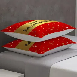 SKYTRENDS Red Abstract Satin Square Cushion Covers image 3