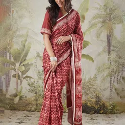 RACHNA Embellished Geometric Printed Ready to Wear Saree-31