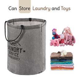 Kuber Industries 6-Pcs Grey & Black Printed Foldable Cloth Basket With Handle image 2