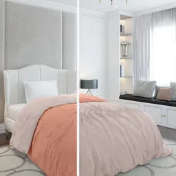 Monte Carlo Orange & Beige AC Room 110 GSM Single Bed Comforter-image-66