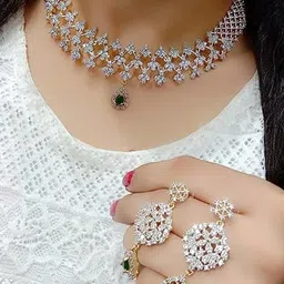 FASHION EMPIRE Silver-Plated Alloy Jewellery Set-30