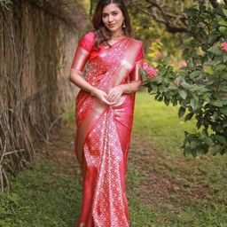 S.K.C Ethnic Motifs Woven Design Pure Silk Banarasi Saree-57