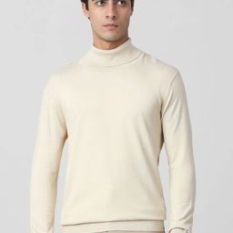 Mufti Men Self Design Turtle Neck Pullover Sweaters-picture-42