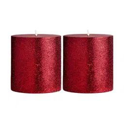 atorakushon Red 2 pieces Pillar Candle-6