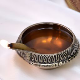 Indianshelf Textured Brass Classy Deepam Diya-image-60