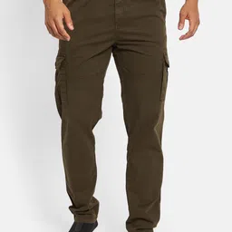 Octave Men Cotton Mid-Rise Solid Track Pants-picture-33