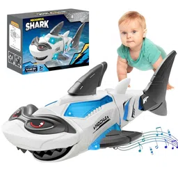 ADKD Kids Crawling Mechanical Shark Toy With Lights Music & Mouth Opening Action Toy-25
