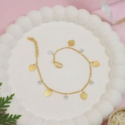 I Jewels Gold-Plated Pearls Beaded Charm Bracelet-image-31