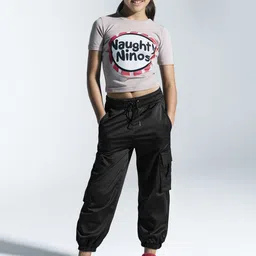 Naughty Ninos Girls Relaxed Easy Wash Cargos Trousers-picture-6
