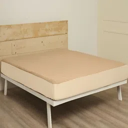 wakefit Beige Textured Breathable Noiseless Single Fitted Protector-image-84