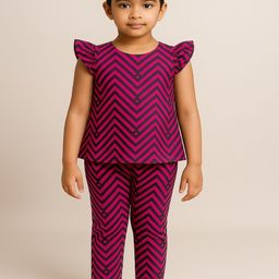 Gunatit Girls Printed Top with Trousers-image-125