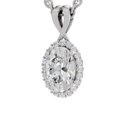 Sparkles Women 14KT Gold 2.23 Ct Lab Grown Shape Halo Diamond Pendant- 1.27 g-image-70