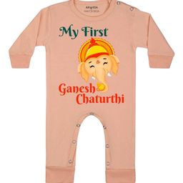 Arvesa My First Ganpati Printed Bodysuit-image-95