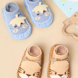 KICKS & CRAWL Pack of 2 Kids Cotton Booties-24