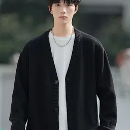 StyleCast x Revolte Solid Open Front Oversized Cardigan-image-2