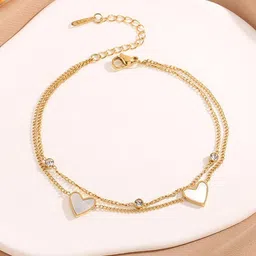 MYKI Stainless Steel Gold-Plated Multistrand Bracelet-47