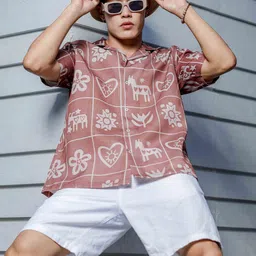 House of Koala Unisex Original Relaxed Fit Conversational Printed Casual Shirt-image-50