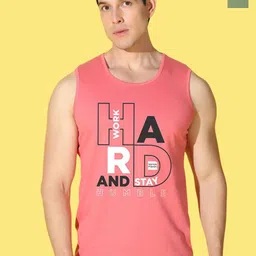WOOSTRO Pack Of 2 Printed Super Combed Cotton Gym Vests VWS26(ALONE LGTGREEN)(HARD PEACH)-image-74