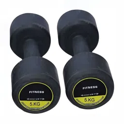 HackerX Set Of 2 Fixed Weight Dumbbell - 5Kg Each image 1