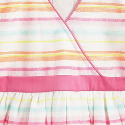 Campana Striped Flutter Sleeve Fit & Flare Dress image 2
